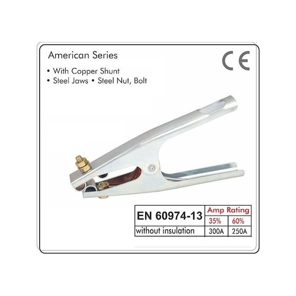 Star Tech Weld Ground Clamp Compatible with Tweco, Steel Welding Ground Clamp with Copper Shunt, 300 AMPS EG-300 - main